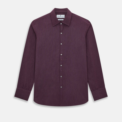 Burgundy Pinstripe Westminster Shirt