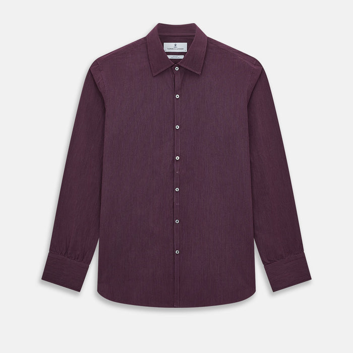 Burgundy Pinstripe Westminster Shirt