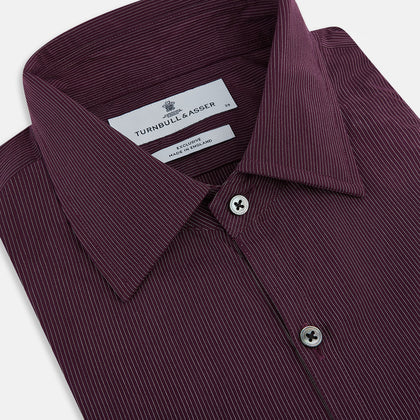 Burgundy Pinstripe Westminster Shirt Image 1
