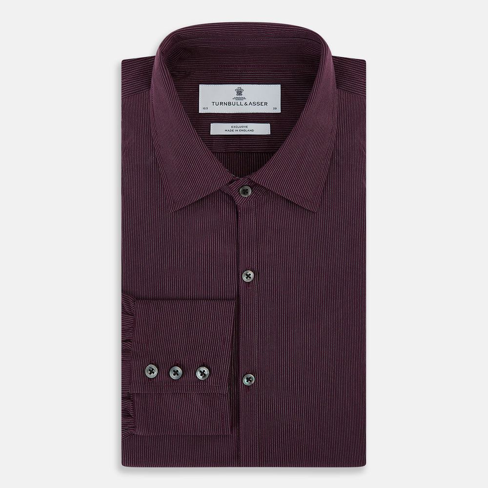 Burgundy Pinstripe Westminster Shirt 19