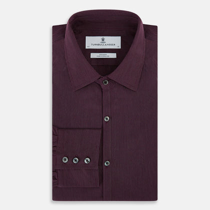 Burgundy Pinstripe Westminster Shirt Image 4