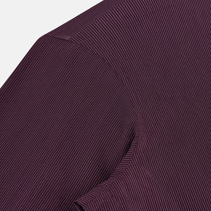 Burgundy Pinstripe Westminster Shirt Image 5