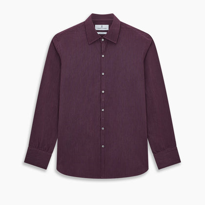 Burgundy Pinstripe Westminster Shirt Image 8