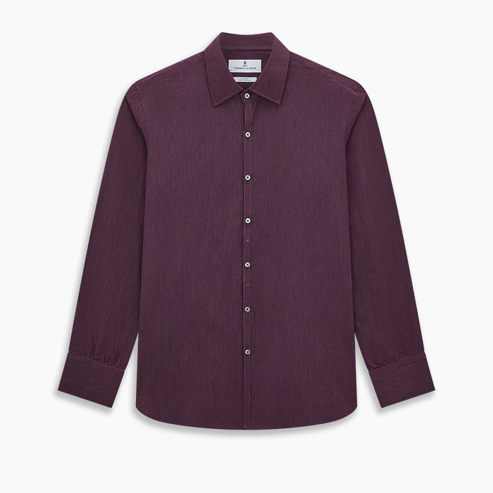 Burgundy Pinstripe Westminster Shirt Image 8