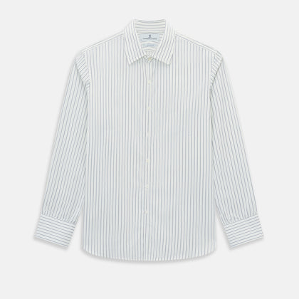 SHIRTS RF WESTMINSTER CLSD CLR 3BC WHT W/ NVY STR