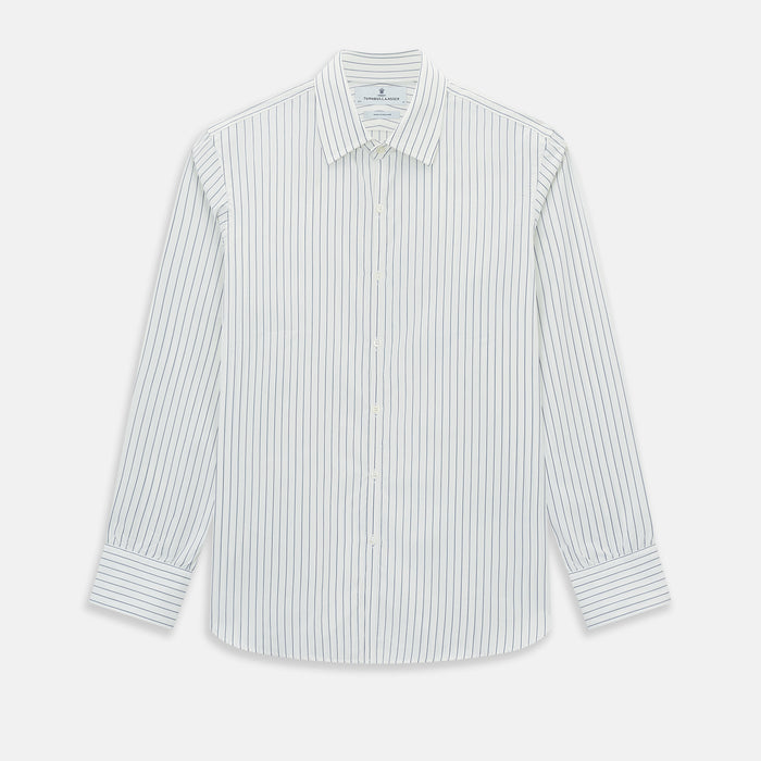 Navy Double Pencil Stripe Westminster Shirt