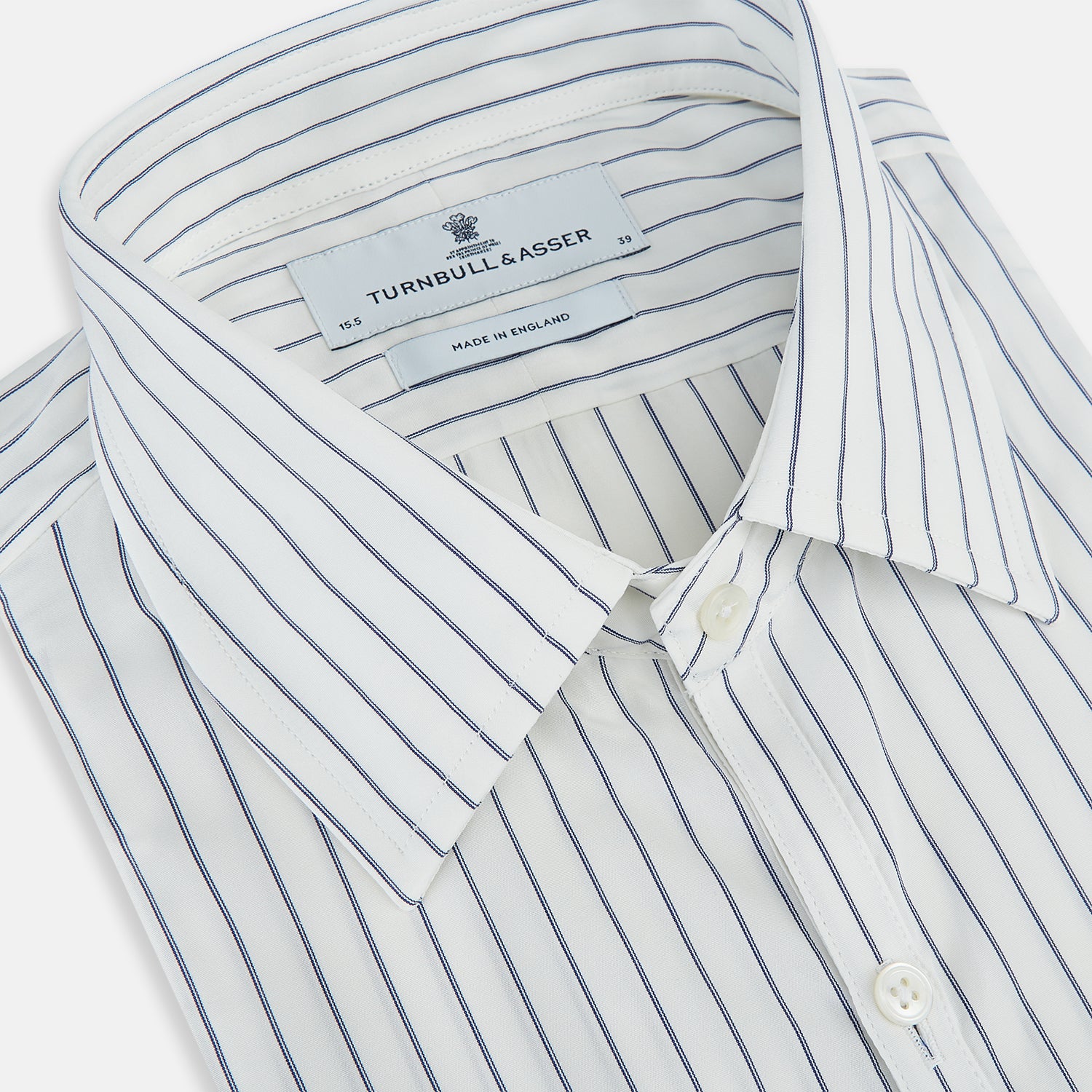 View 2 of product Navy Double Pencil Stripe Westminster Shirt 18.5