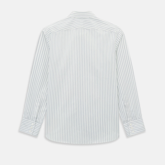 Navy Double Pencil Stripe Westminster Shirt Image 2