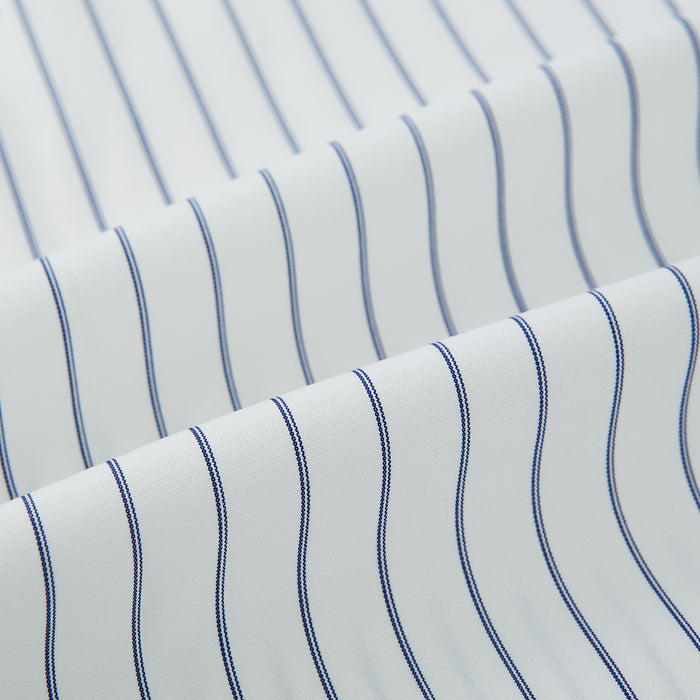 Navy Double Pencil Stripe Westminster Shirt Image 7