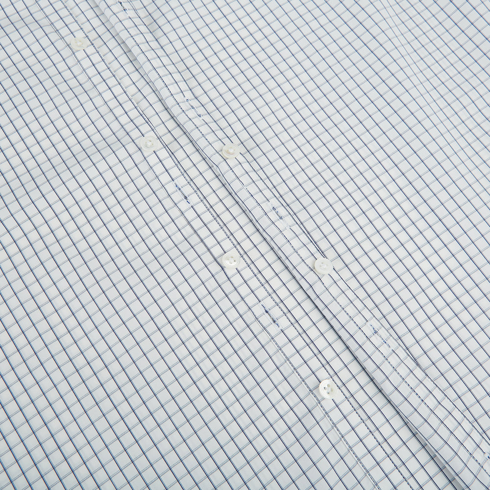 Navy Double Bar Graph Check Westminster Shirt 14.5