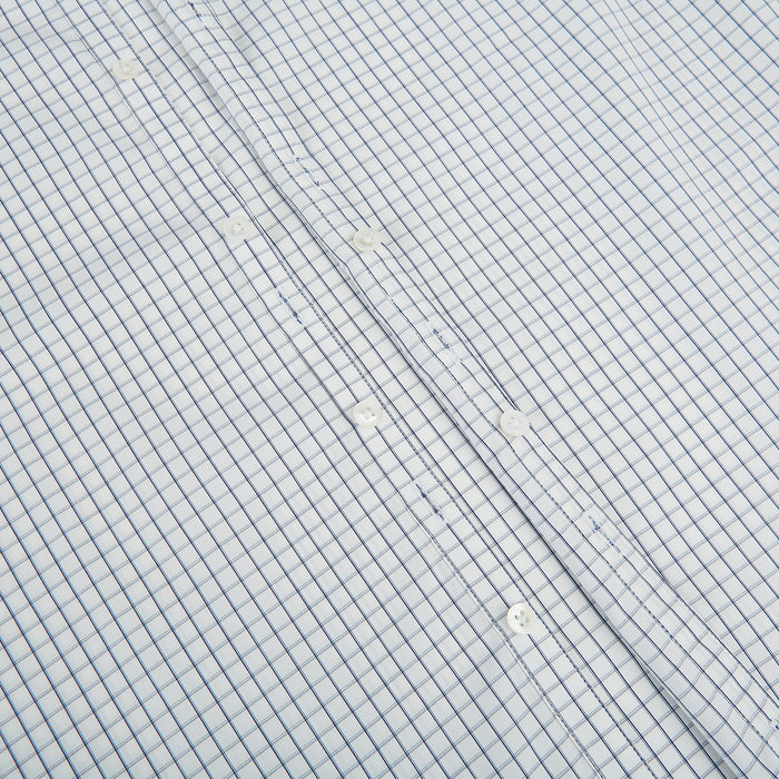 Navy Double Bar Graph Check Westminster Shirt Image 6