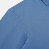 View 6 of product A Colony Blue Pin Check Windsor Shirt by Turnbull & Asser UK, featuring long sleeves, white buttons, a classic Turnbull collar, and buttoned cuffs—expertly crafted in Britain and displayed flat on a white background.