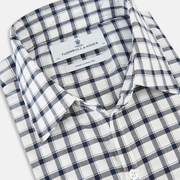 SHIRTS RF WINDSOR OPEN CLR BC NAVY CHECK ON WHITE Image 1