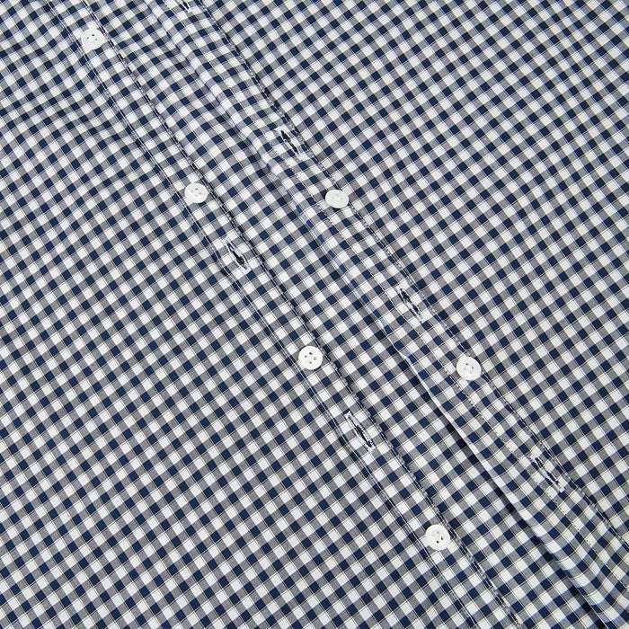Windsor Fine Checked Navy on White Regular Fit Shirt Image 5