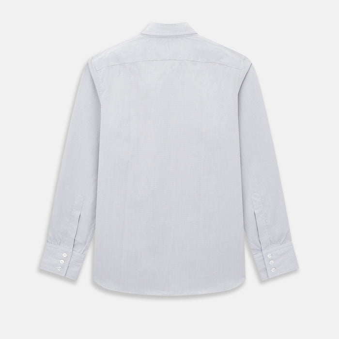 Grey Micro-Tattersall Check Windsor Shirt Image 2