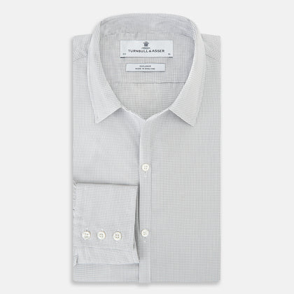 SHIRTS RF WINDSOR OPN CLR 3BC WHT W/ GREY CHK Image 4