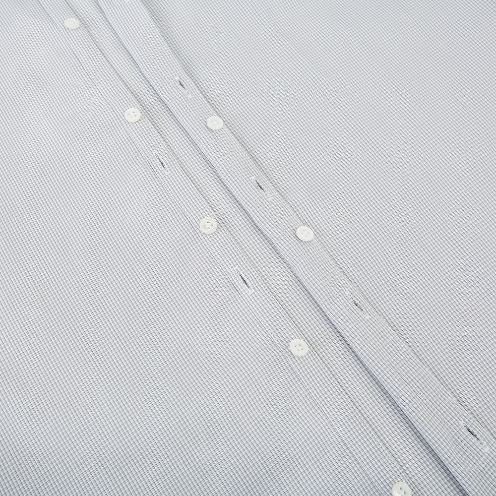 Grey Micro-Tattersall Check Windsor Shirt 16