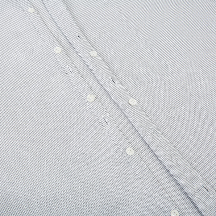 Grey Micro-Tattersall Check Windsor Shirt Image 6