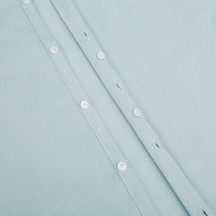 Sage Micro-Tattersall Check Windsor Shirt Image 6