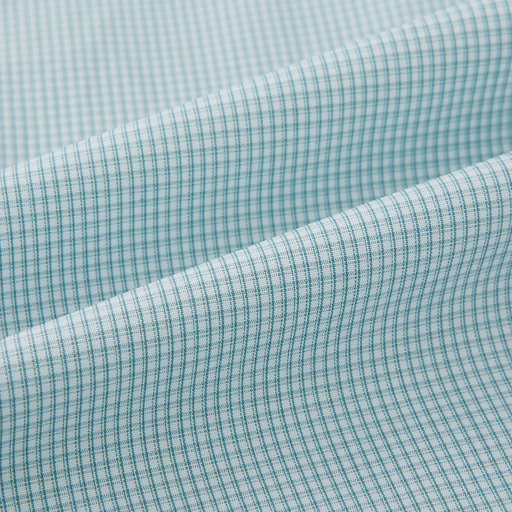 Sage Micro-Tattersall Check Windsor Shirt 18.5