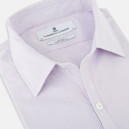 SHIRTS RF WINDSOR OPEN CLR 3BC WHT W BABY PINK CHK Image 1