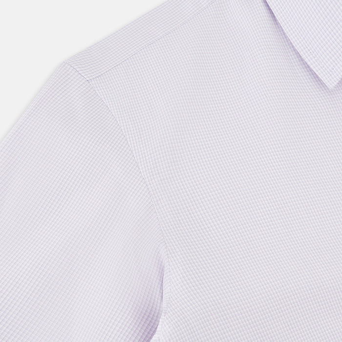 Pale Pink Micro-Tattersall Check Windsor Shirt Image 5