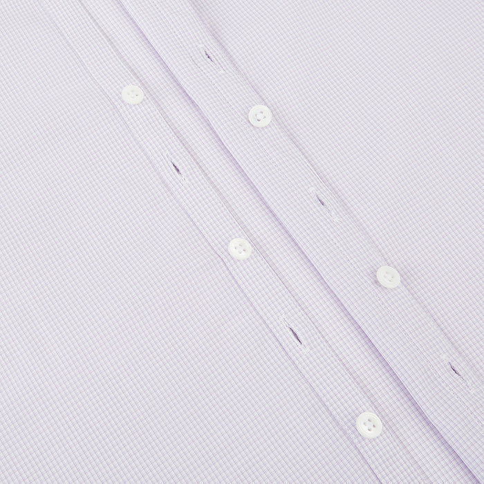 Pale Pink Micro-Tattersall Check Windsor Shirt Image 6