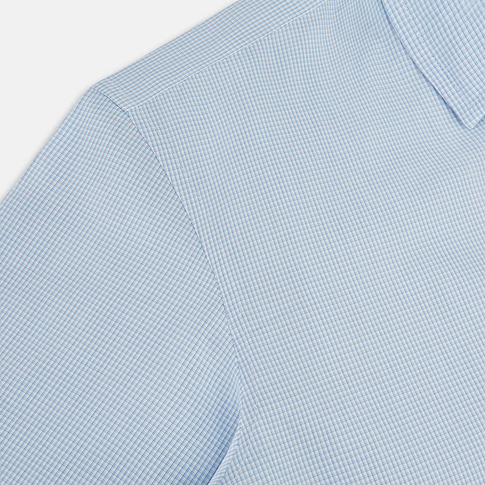 Colony Blue Micro-Tattersall Check Windsor Shirt Image 5