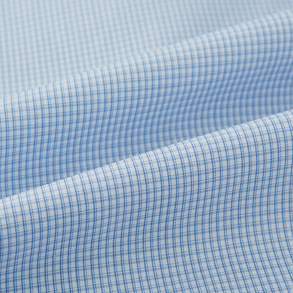 Colony Blue Micro-Tattersall Check Windsor Shirt Image 7