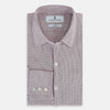 View 5 of product Burgundy Micro-Tattersall Check Windsor Shirt 17