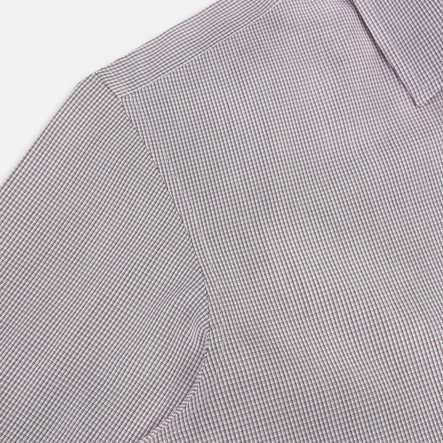 View 6 of product Burgundy Micro-Tattersall Check Windsor Shirt 17