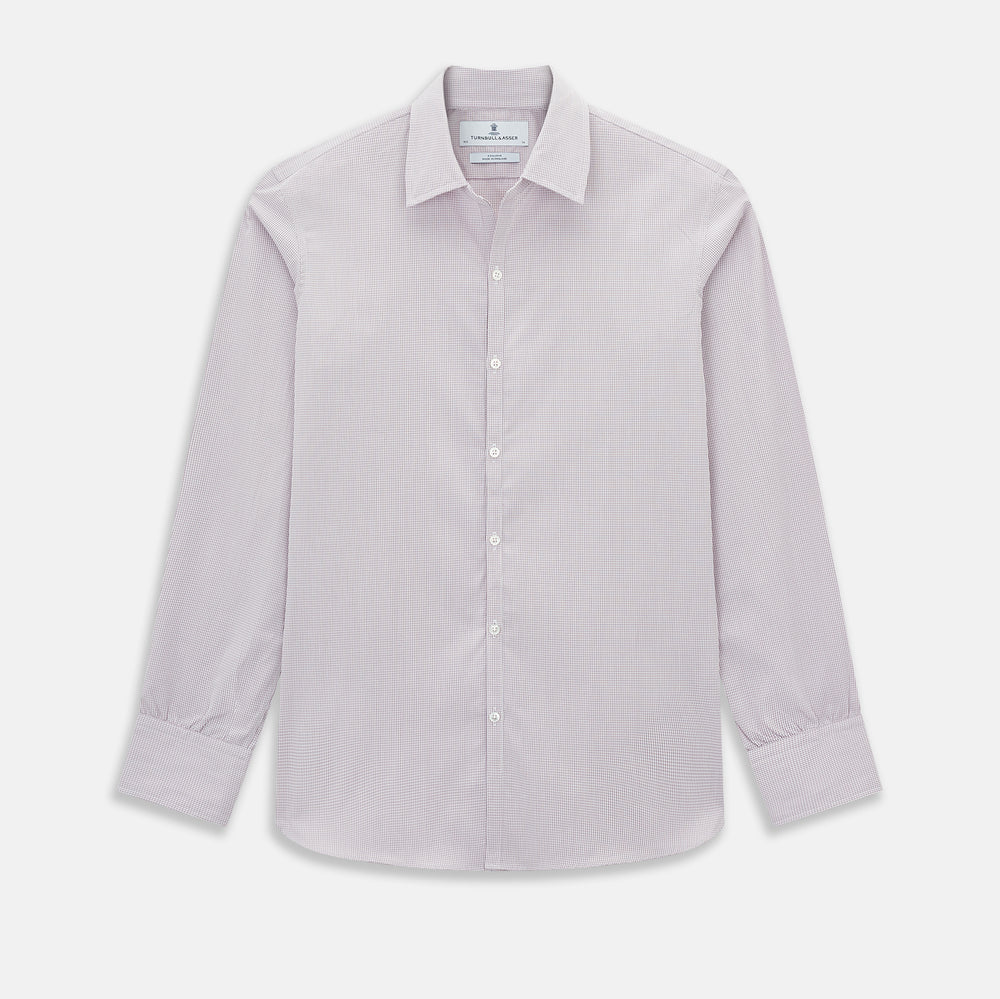 Lilac Shadow Check Wndsor Shirt 18.5
