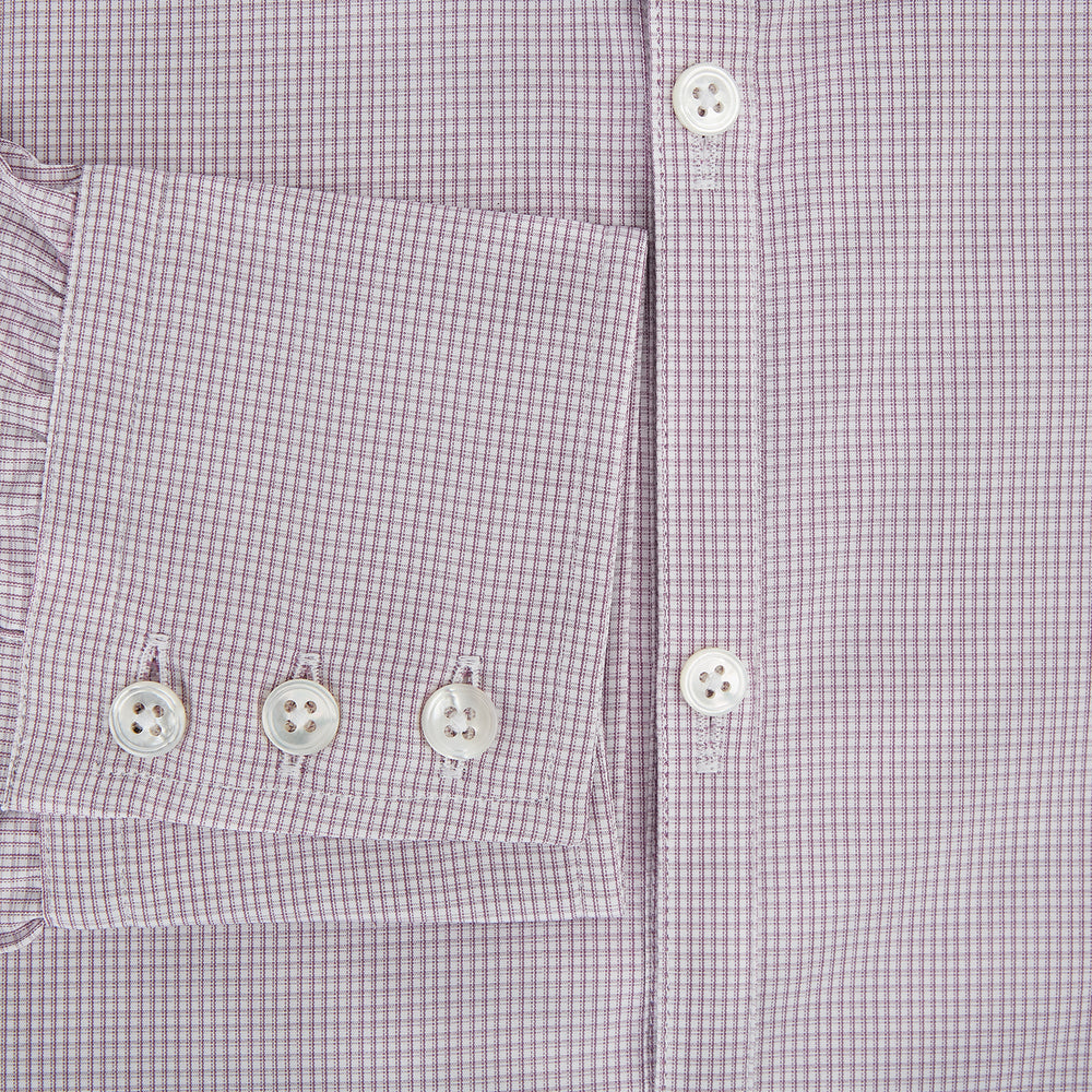 Lilac Shadow Check Wndsor Shirt 18.5