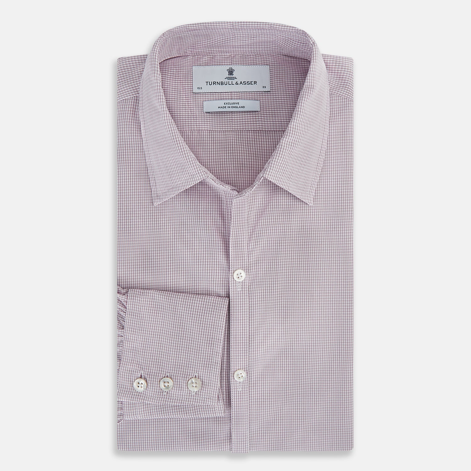 View 5 of product Lilac Shadow Check Wndsor Shirt 18.5