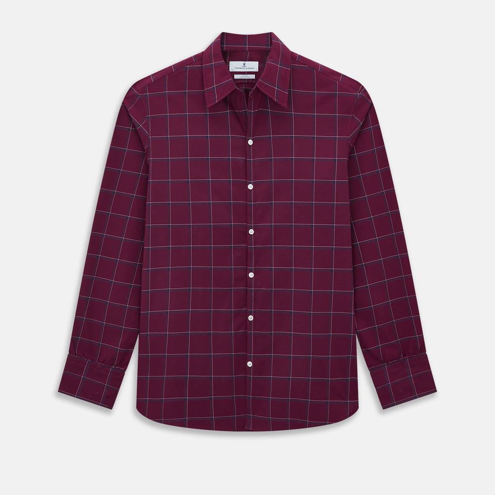 Online Exclusive · Wine Grid Check Windsor Shirt 19.0