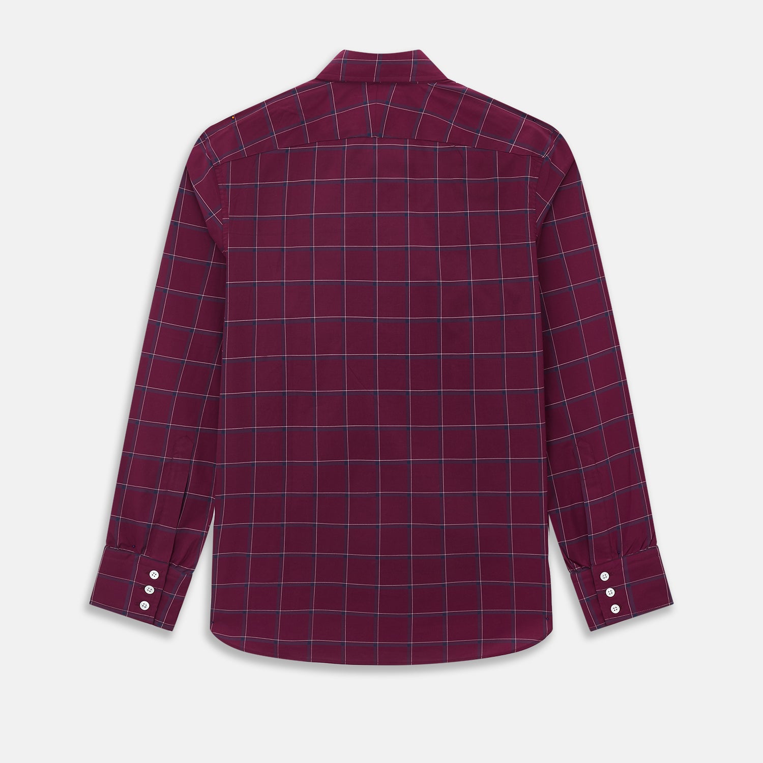 View 3 of product Online Exclusive · Wine Grid Check Windsor Shirt 19.0
