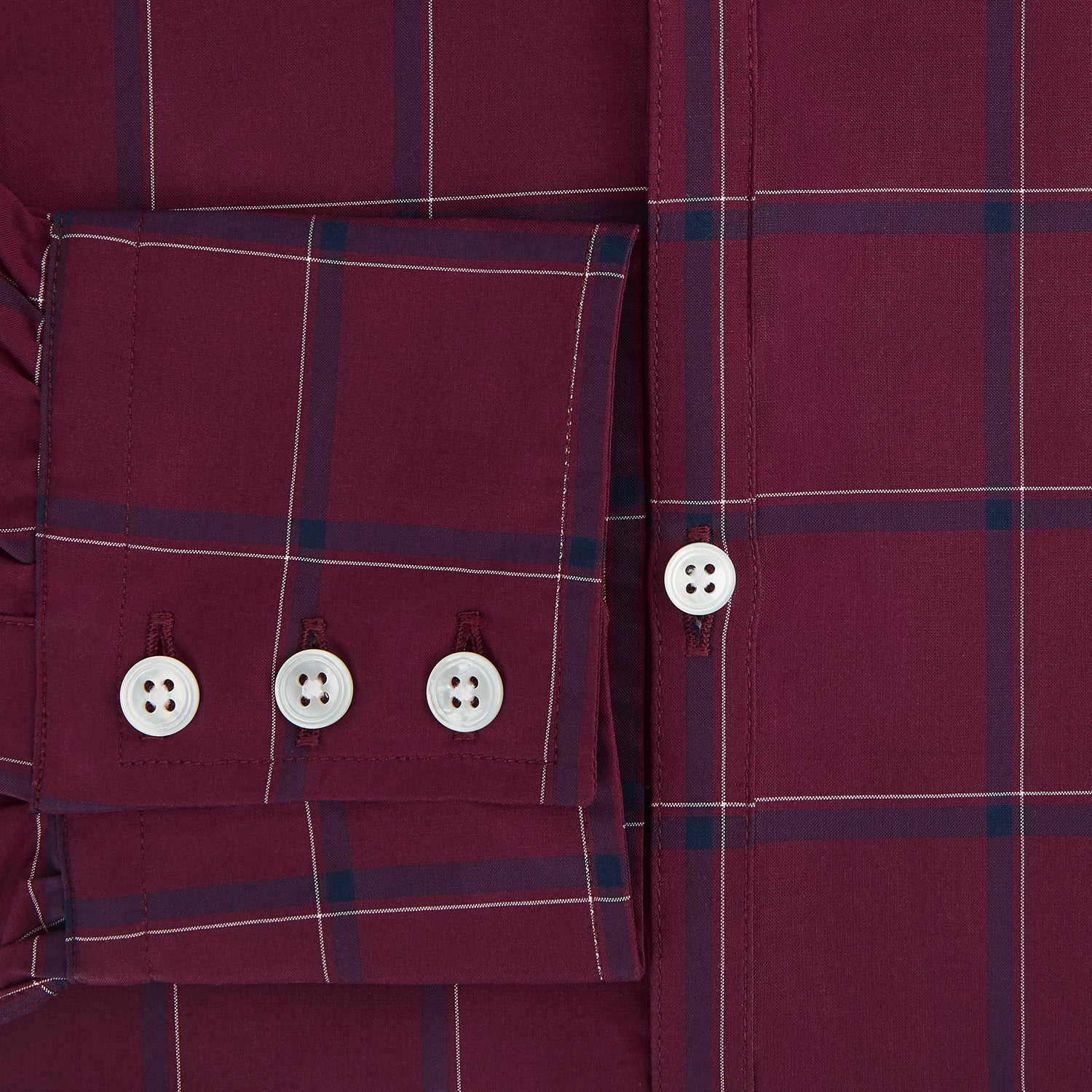 View 4 of product Online Exclusive · Wine Grid Check Windsor Shirt 19.0