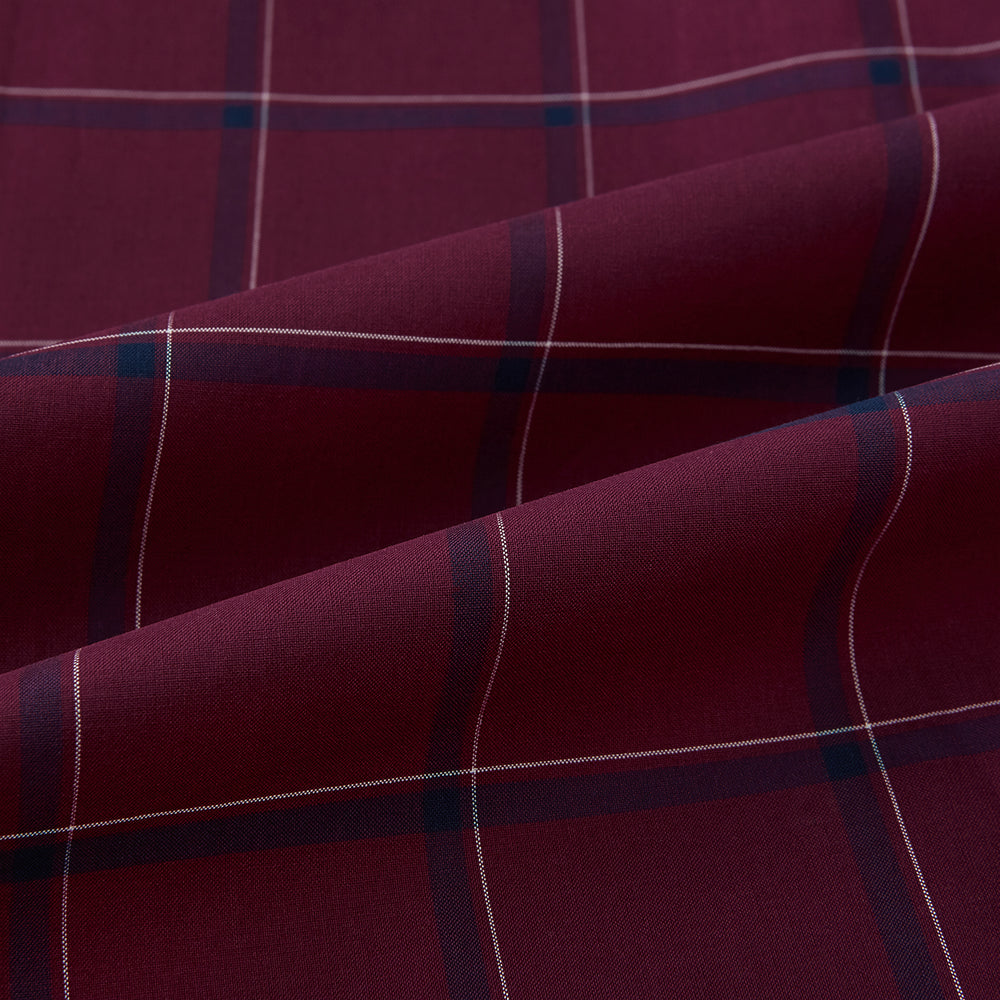Online Exclusive · Wine Grid Check Windsor Shirt 19.0