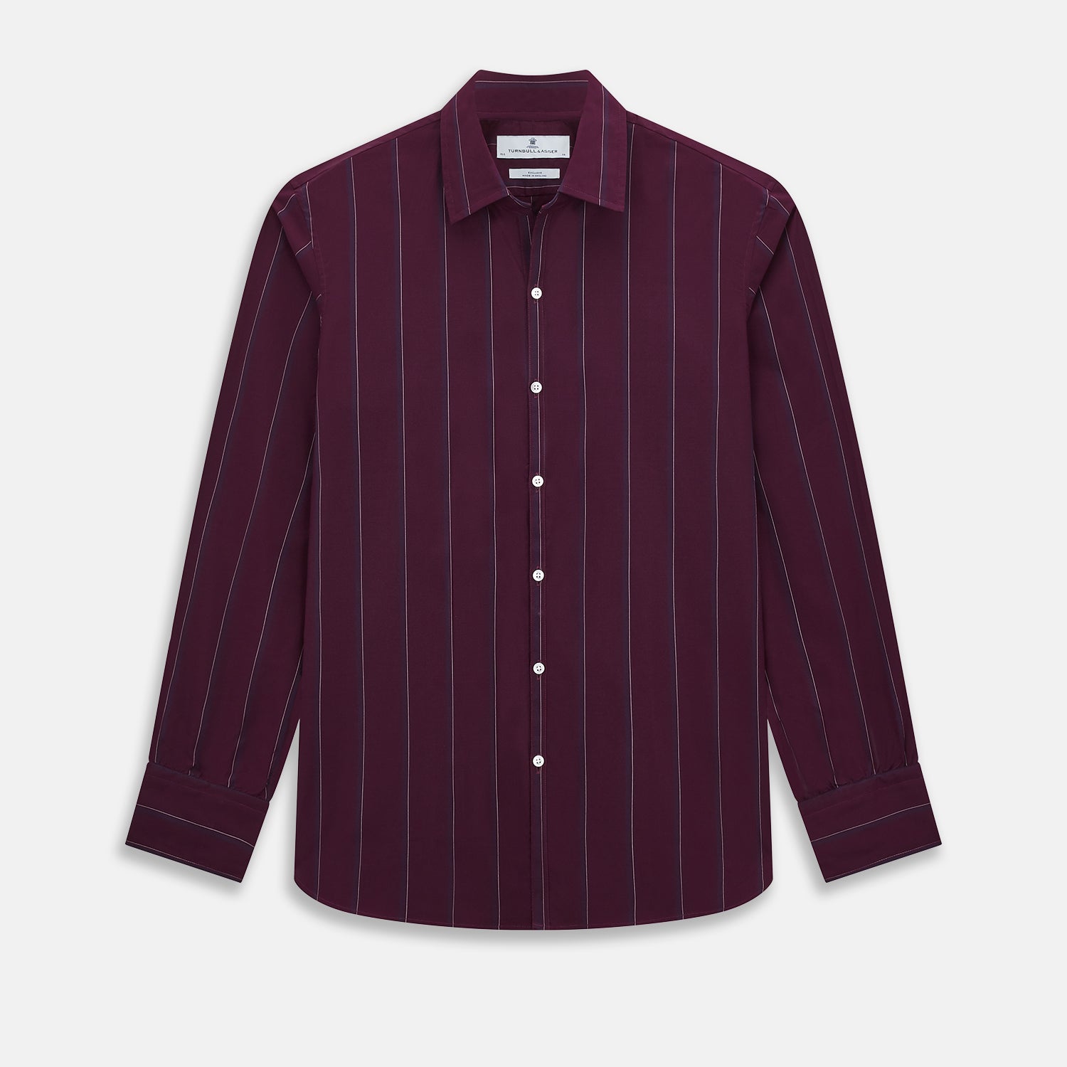 View 2 of product Dark Burgundy Track Stripe Windsor Shirt 19