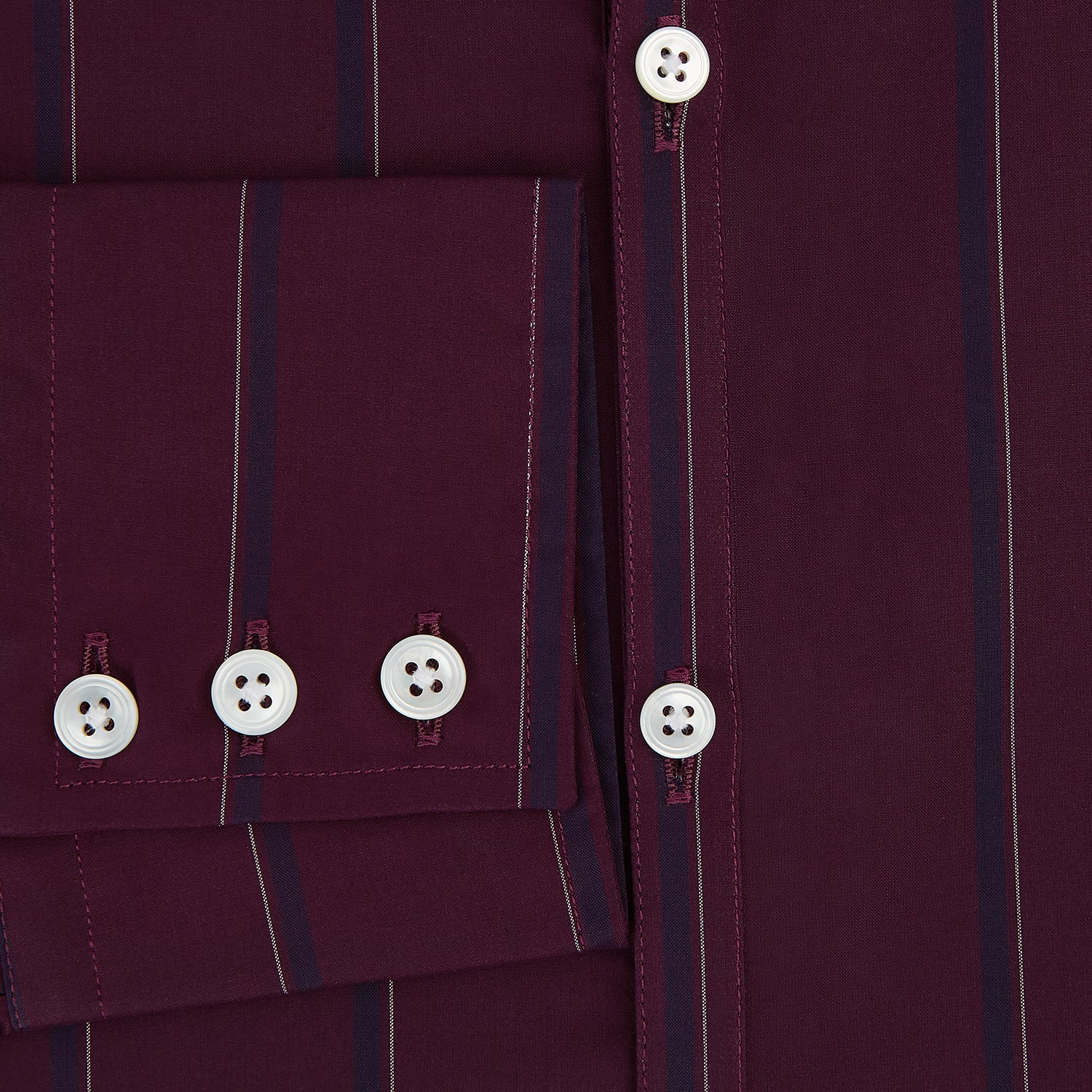 View 5 of product Dark Burgundy Track Stripe Windsor Shirt 19