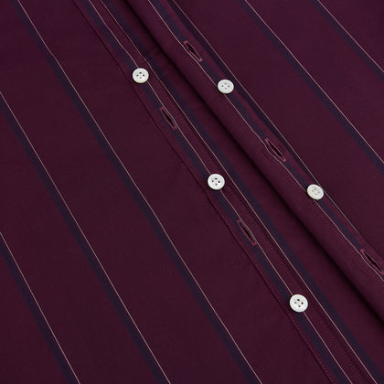 Dark Burgundy Track Stripe Windsor Shirt Image 7