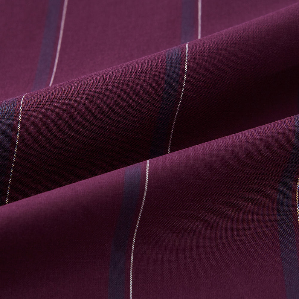 Dark Burgundy Track Stripe Windsor Shirt 19