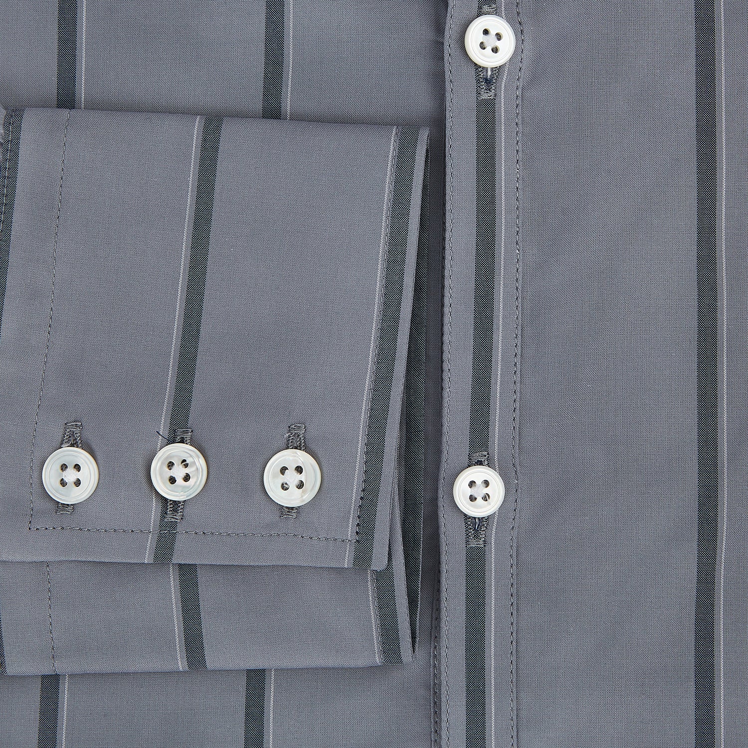 View 4 of product Grey Track Stripe Windsor Shirt 19