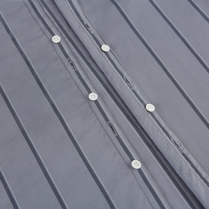 Grey Track Stripe Windsor Shirt Image 6