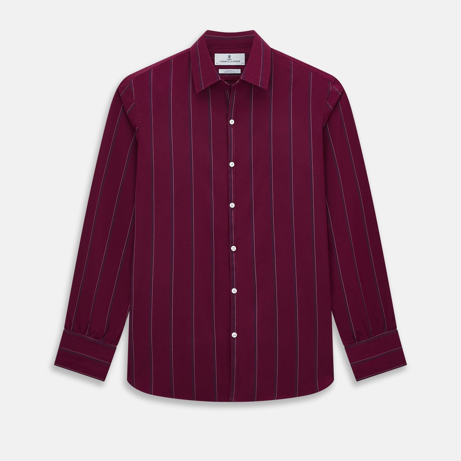View 1 of product Wine Track Stripe Windsor Shirt 19