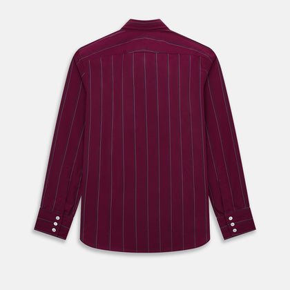 Wine Track Stripe Windsor Shirt Image 2