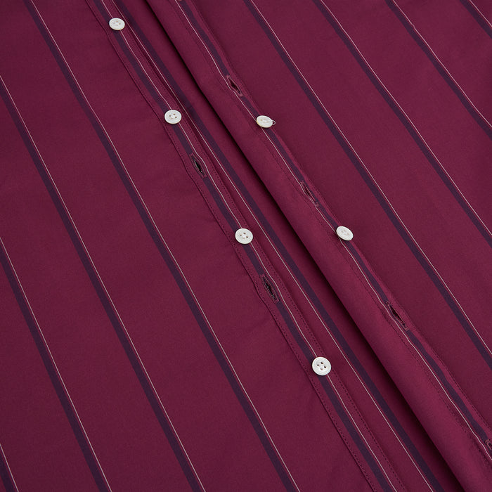 Wine Track Stripe Windsor Shirt Image 6