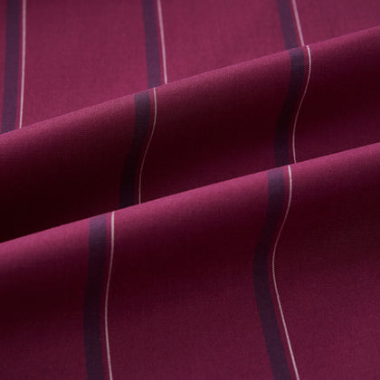 Wine Track Stripe Windsor Shirt Image 7