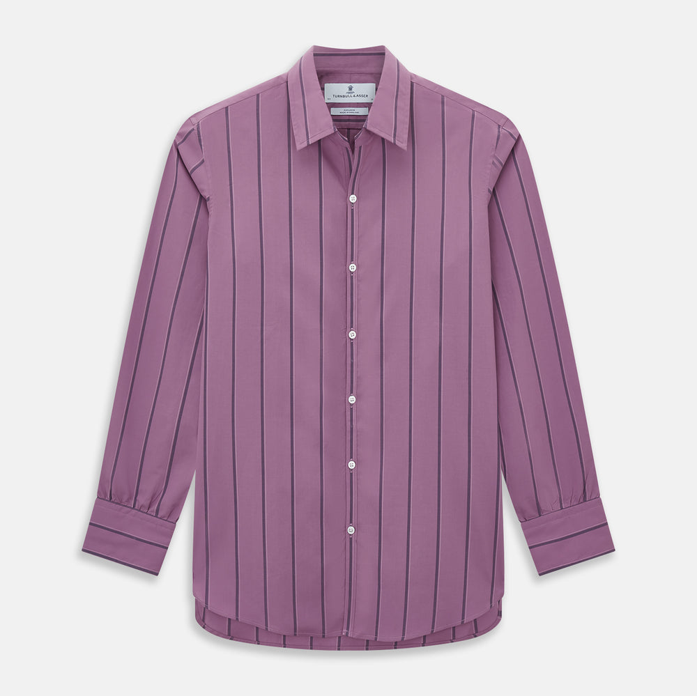 Online Exclusive · Antique Pink Track Stripe Windsor Shirt 19.0