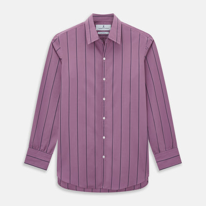 Antique Pink Track Stripe Windsor Shirt